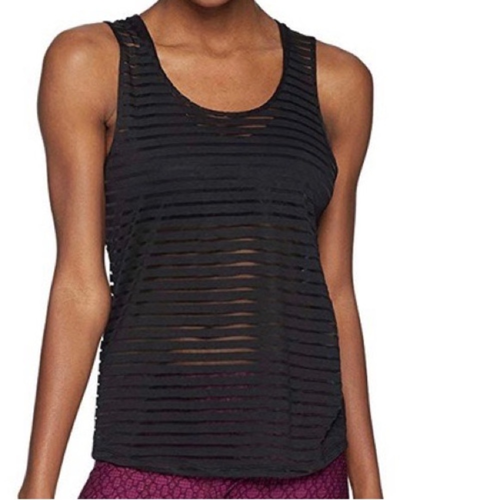 Striped sheer and opaque H&M tank